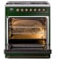 Ilve Nostalgie II Collection UP30QNMPEGBLP - 30 Inch Freestanding Dual Fuel Range in Opened View
