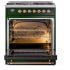 Ilve Nostalgie II Collection UP30QNMPEGPLP - 30 Inch Freestanding Dual Fuel Range in Opened View