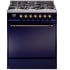 Ilve Nostalgie II Collection UP30QNMPMBBLP - 30 Inch Freestanding Dual Fuel Range in Front View