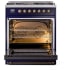 Ilve Nostalgie II Collection UP30QNMPMBBLP - 30 Inch Freestanding Dual Fuel Range in Opened View