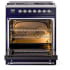Ilve Nostalgie II Collection UP30QNMPMBC - 30 Inch Freestanding Dual Fuel Range in Opened View