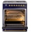 Ilve Nostalgie II Collection UP30QNMPMBG - 30 Inch Freestanding Dual Fuel Range in Opened View