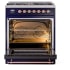 Ilve Nostalgie II Collection UP30QNMPMBP - 30 Inch Freestanding Dual Fuel Range in Opened View