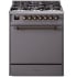 Ilve Nostalgie II Collection UP30QNMPMGB - 30 Inch Freestanding Dual Fuel Range in Front View