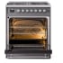 Ilve Nostalgie II Collection UP30QNMPMGC - 30 Inch Freestanding Dual Fuel Range in Opened View