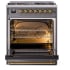 Ilve Nostalgie II Collection UP30QNMPMGG - 30 Inch Freestanding Dual Fuel Range in Opened View