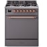 Ilve Nostalgie II Collection UP30QNMPMGP - 30 Inch Freestanding Dual Fuel Range in Front View