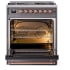 Ilve Nostalgie II Collection UP30QNMPMGP - 30 Inch Freestanding Dual Fuel Range in Opened View