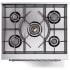 Ilve Nostalgie II Collection UP30QNMPRAC - 30 Inch Freestanding Dual Fuel Range in Cooktop View