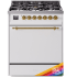 Ilve Nostalgie II Collection UP30QNMPRAG - 30 Inch Freestanding Dual Fuel Range in Front View