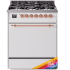 Ilve Nostalgie II Collection UP30QNMPRAPLP - 30 Inch Freestanding Dual Fuel Range in Front View