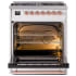 Ilve Nostalgie II Collection UP30QNMPRAPLP - 30 Inch Freestanding Dual Fuel Range in Opened View