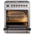 Ilve Nostalgie II Collection UP30QNMPSSBLP - 30 Inch Freestanding Dual Fuel Range in Opened View