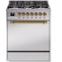 Ilve Nostalgie II Collection UP30QNMPSSGLP - 30 Inch Freestanding Dual Fuel Range in Front View