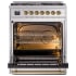 Ilve Nostalgie II Collection UP30QNMPSSGLP - 30 Inch Freestanding Dual Fuel Range in Opened View