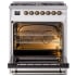 Ilve Nostalgie II Collection UP30QNMPWHB - 30 Inch Freestanding Dual Fuel Range in Opened View