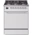 Ilve Nostalgie II Collection UP30QNMPWHCLP - 30 Inch Freestanding Dual Fuel Range in Front View