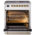 Ilve Nostalgie II Collection UP30QNMPWHGLP - 30 Inch Freestanding Dual Fuel Range in Opened View