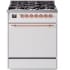 Ilve Nostalgie II Collection UP30QNMPWHPLP - 30 Inch Freestanding Dual Fuel Range in Front View