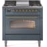 Ilve Nostalgie II Collection UP36FNMPBGG - 36 Inch Freestanding Dual Fuel Range