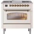Ilve Nostalgie II Collection UP36FNMPAWBLP - 36 Inch Freestanding Dual Fuel Range in Front View