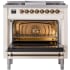 Ilve Nostalgie II Collection UP36FNMPAWBLP - 36 Inch Freestanding Dual Fuel Range in Opened View