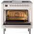 Ilve Nostalgie II Collection UP36FNMPAWC - 36 Inch Freestanding Dual Fuel Range in Opened View