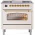Ilve Nostalgie II Collection UP36FNMPAWGLP - 36 Inch Freestanding Dual Fuel Range in Front View