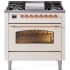 Ilve Nostalgie II Collection UP36FNMPAWP - 36 Inch Freestanding Dual Fuel Range in Front View