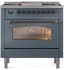 Ilve Nostalgie II Collection UP36FNMPBGBLP - 36 Inch Freestanding Dual Fuel Range