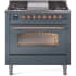 Ilve Nostalgie II Collection UP36FNMPBGPLP - 36 Inch Freestanding Dual Fuel Range