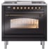 Ilve Nostalgie II Collection UP36FNMPBKBLP - 36 Inch Freestanding Dual Fuel Range in Front View