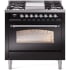 Ilve Nostalgie II Collection UP36FNMPBKC - 36 Inch Freestanding Dual Fuel Range in Front View