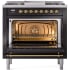 Ilve Nostalgie II Collection UP36FNMPBKG - 36 Inch Freestanding Dual Fuel Range in Opened View
