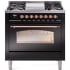 Ilve Nostalgie II Collection UP36FNMPBKP - 36 Inch Freestanding Dual Fuel Range in Front View