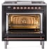 Ilve Nostalgie II Collection UP36FNMPBKP - 36 Inch Freestanding Dual Fuel Range in Opened View