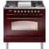 Ilve Nostalgie II Collection UP36FNMPBUB - 36 Inch Freestanding Dual Fuel Range in Front View