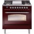 Ilve Nostalgie II Collection UP36FNMPBUCLP - 36 Inch Freestanding Dual Fuel Range in Front View