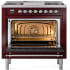 Ilve Nostalgie II Collection UP36FNMPBUCLP - 36 Inch Freestanding Dual Fuel Range in Opened View