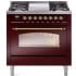 Ilve Nostalgie II Collection UP36FNMPBUGLP - 36 Inch Freestanding Dual Fuel Range in Front View