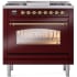 Ilve Nostalgie II Collection UP36FNMPBUGLP - 36 Inch Freestanding Dual Fuel Range in Front View