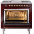 Ilve Nostalgie II Collection UP36FNMPBUGLP - 36 Inch Freestanding Dual Fuel Range in Opened View