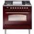 Ilve Nostalgie II Collection UP36FNMPBUP - 36 Inch Freestanding Dual Fuel Range in Front View