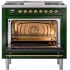 Ilve Nostalgie II Collection UP36FNMPEGGLP - 36 Inch Freestanding Dual Fuel Range in Opened View