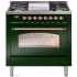 Ilve Nostalgie II Collection UP36FNMPEGPLP - 36 Inch Freestanding Dual Fuel Range in Front View