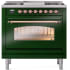 Ilve Nostalgie II Collection UP36FNMPEGPLP - 36 Inch Freestanding Dual Fuel Range in Front View