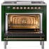 Ilve Nostalgie II Collection UP36FNMPEGPLP - 36 Inch Freestanding Dual Fuel Range in Opened View