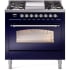 Ilve Nostalgie II Collection UP36FNMPMBCLP - 36 Inch Freestanding Dual Fuel Range in Front View