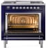 Ilve Nostalgie II Collection UP36FNMPMBCLP - 36 Inch Freestanding Dual Fuel Range in Opened View