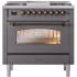 Ilve Nostalgie II Collection UP36FNMPMGBLP - 36 Inch Freestanding Dual Fuel Range in Front View